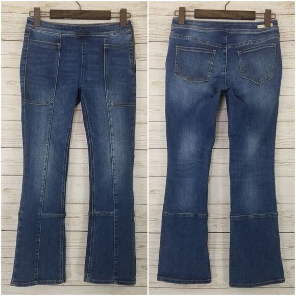 Pilcro Anthropologie Womens Size 26 Utility High Rise Crop Bootcut Denim Jeans - Picture 2 of 11
